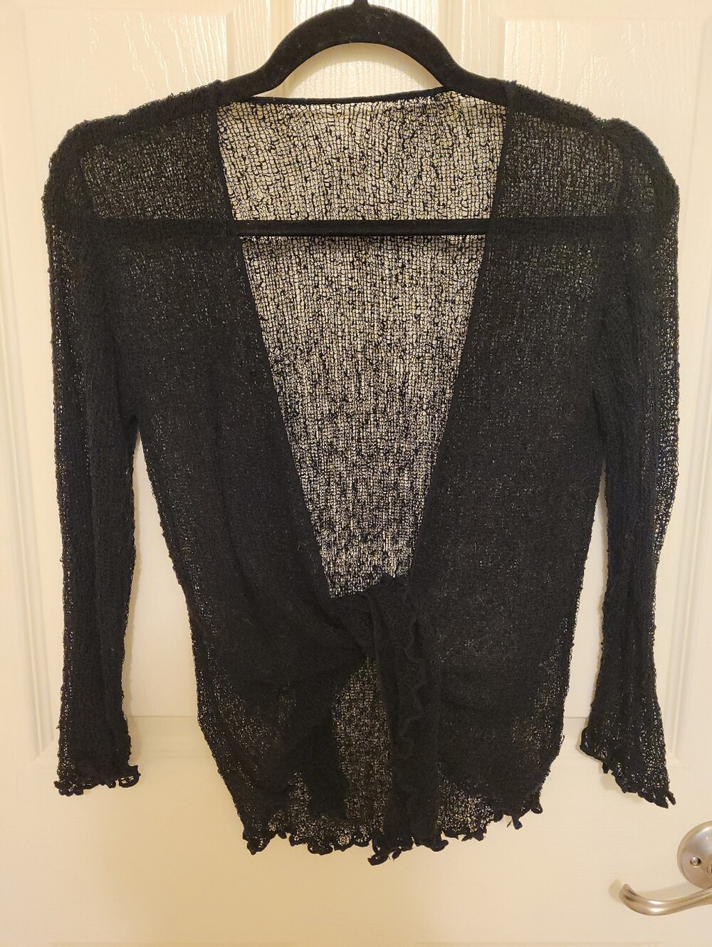 Delicate Black Knit Cardigan